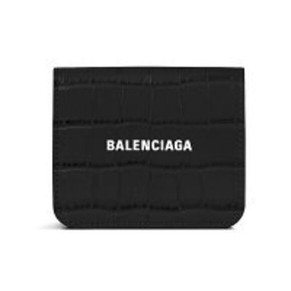 Balenciaga Card Flap Holder Wallet Coin Cash Black - Picture 2 of 2